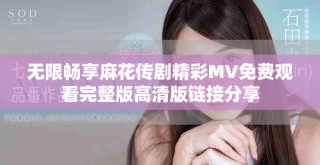 无限畅享麻花传剧精彩MV免费观看完整版高清版链接分享