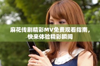 麻花传剧精彩MV免费观看指南，快来体验精彩瞬间