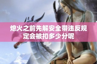 熄火之前先解安全带违反规定会被扣多少分呢