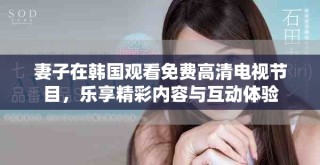 妻子在韩国观看免费高清电视节目，乐享精彩内容与互动体验