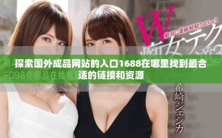 探索国外成品网站的入口1688在哪里找到最合适的链接和资源