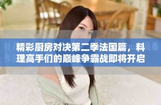 精彩厨房对决第二季法国篇，料理高手们的巅峰争霸战即将开启