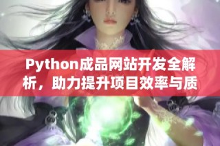 Python成品网站开发全解析，助力提升项目效率与质量