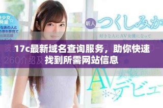 17c最新域名查询服务，助你快速找到所需网站信息