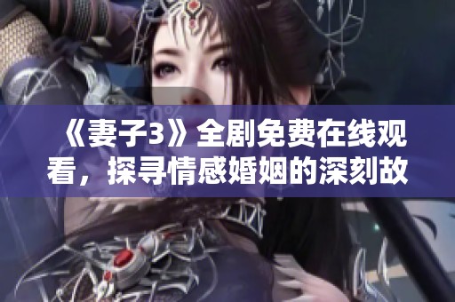 《妻子3》全剧免费在线观看，探寻情感婚姻的深刻故事与挑战