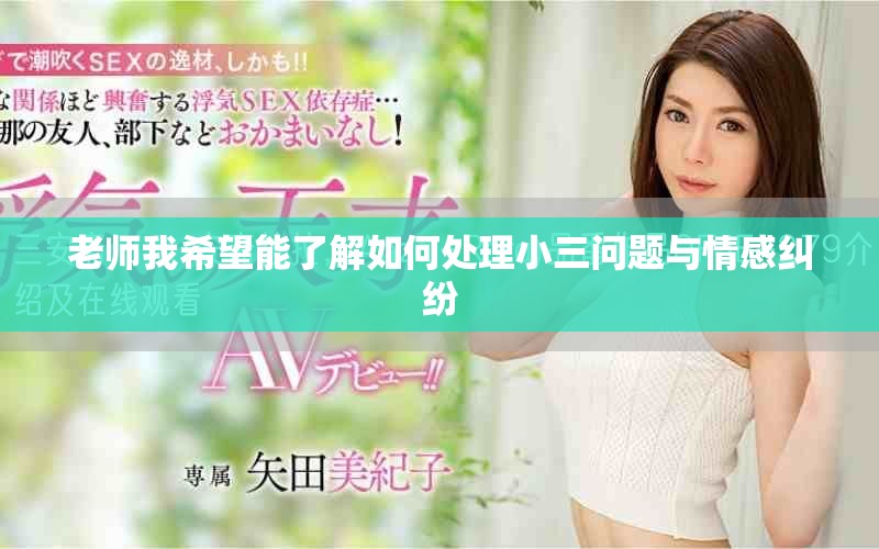 老师我希望能了解如何处理小三问题与情感纠纷